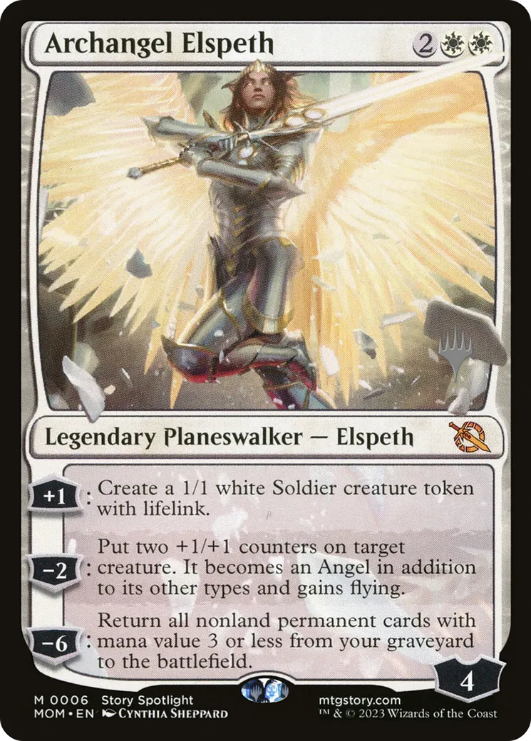 Archangel Elspeth — March of the Machine Promos — Magic: The Gathering
