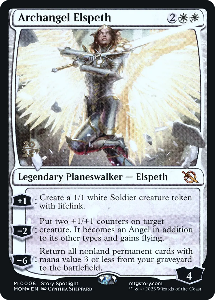 Archangel Elspeth — March of the Machine Promos — Magic: The Gathering