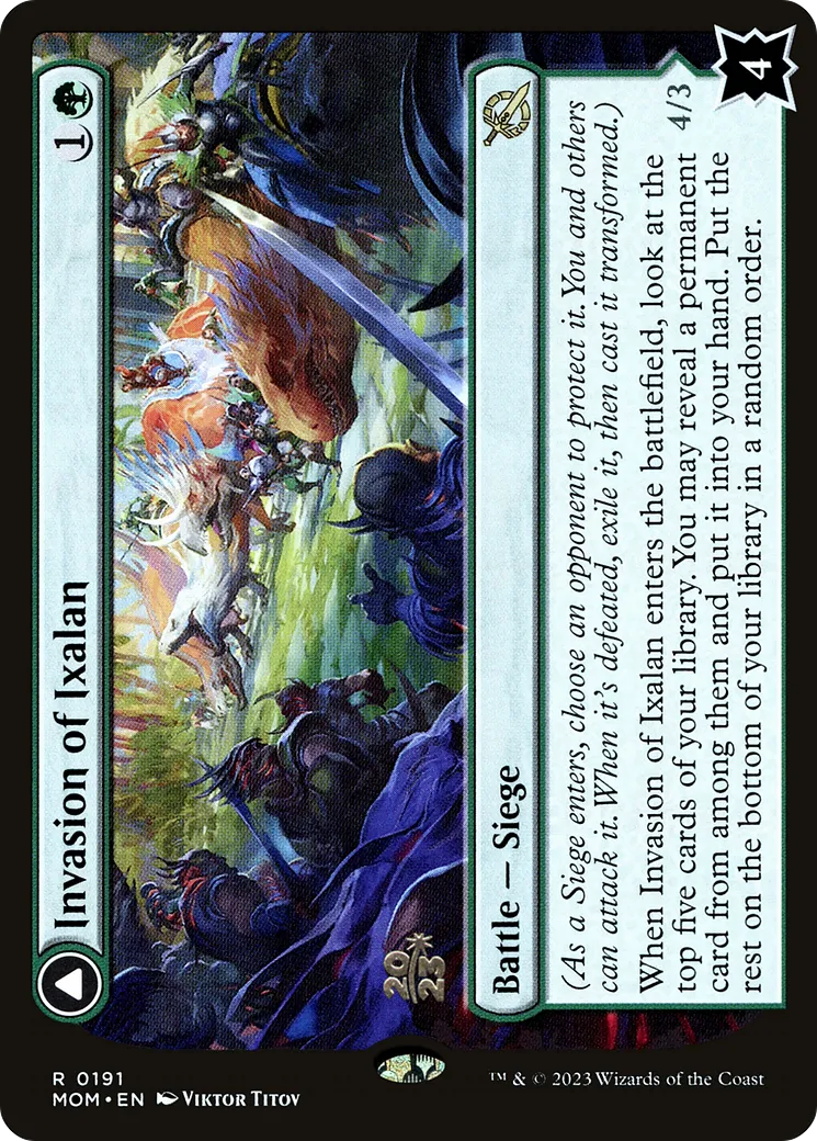 Invasion d'Ixalan // Régisaure belligérant — March of the Machine Promos — Magic: The Gathering