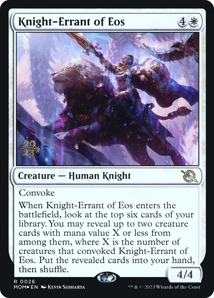Knight-Errant of Eos — March of the Machine Promos — Magic: The Gathering