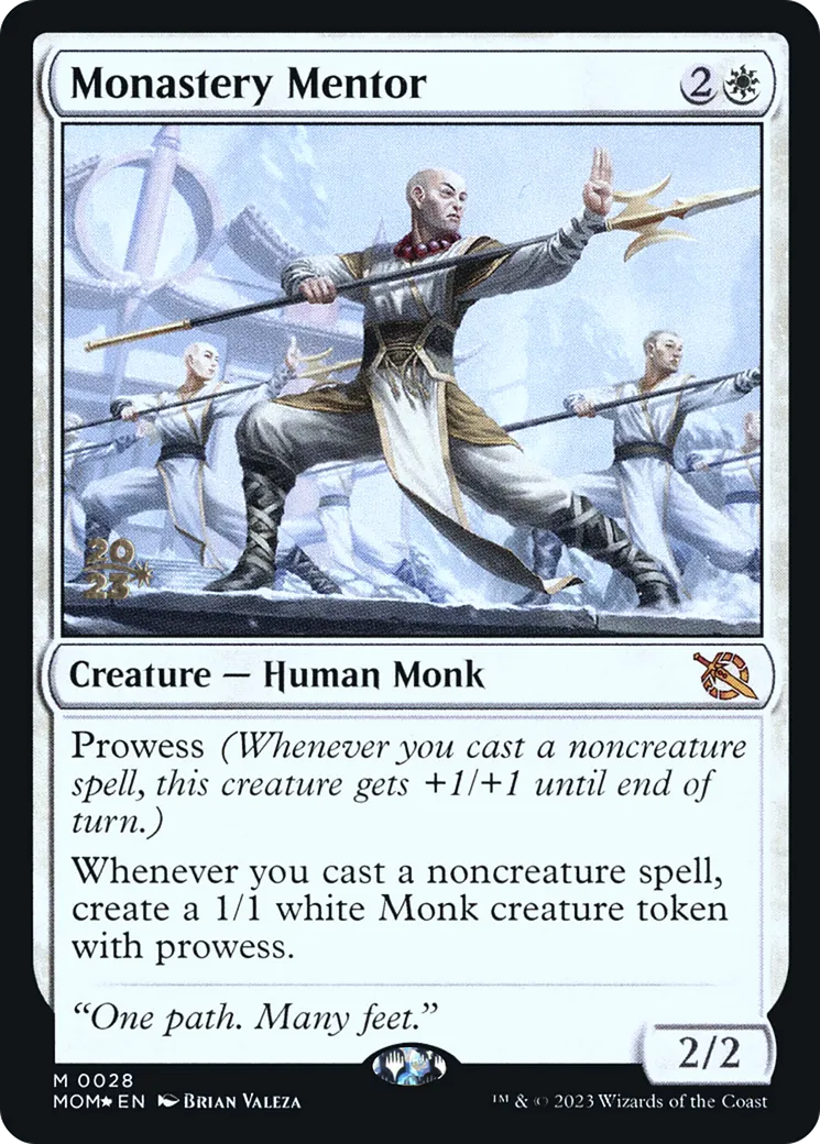 Monastery Mentor — March of the Machine Promos — Magic: The Gathering