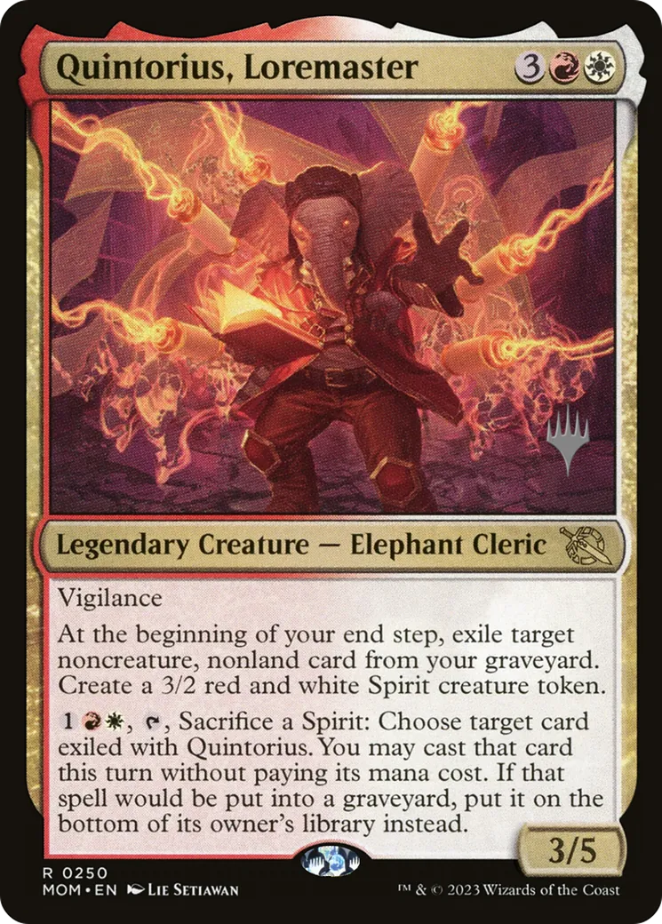 Quintorius, maître docte — March of the Machine Promos — Magic: The Gathering