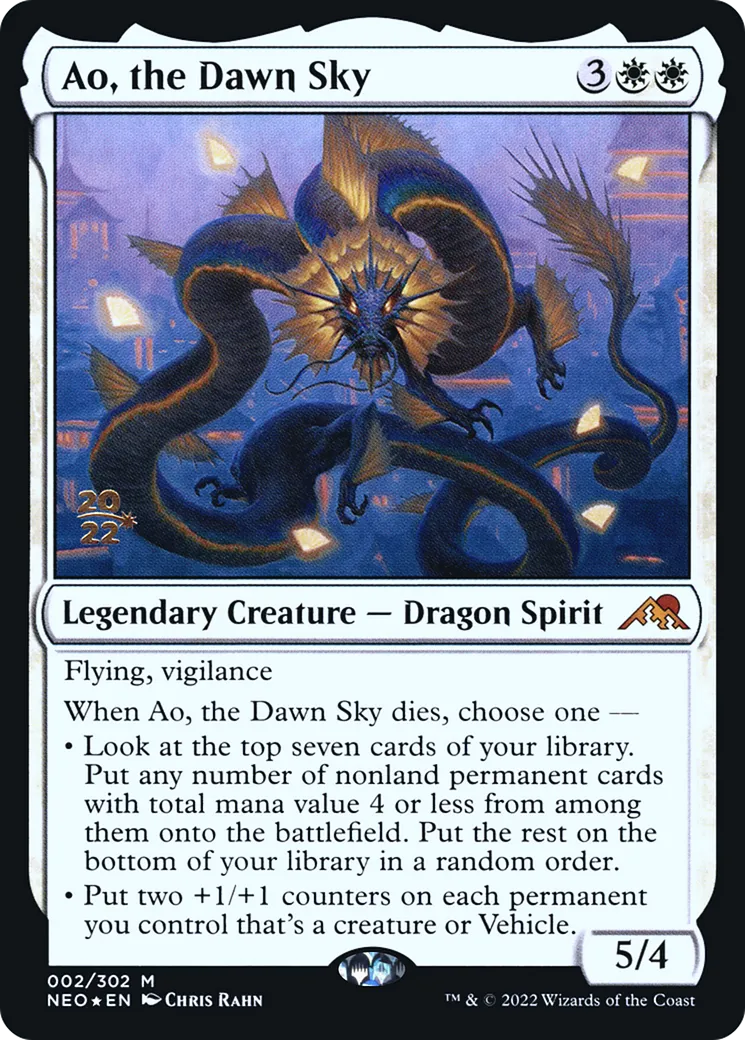 Ao, le ciel de l'aube — Kamigawa: Neon Dynasty Promos — Magic: The Gathering