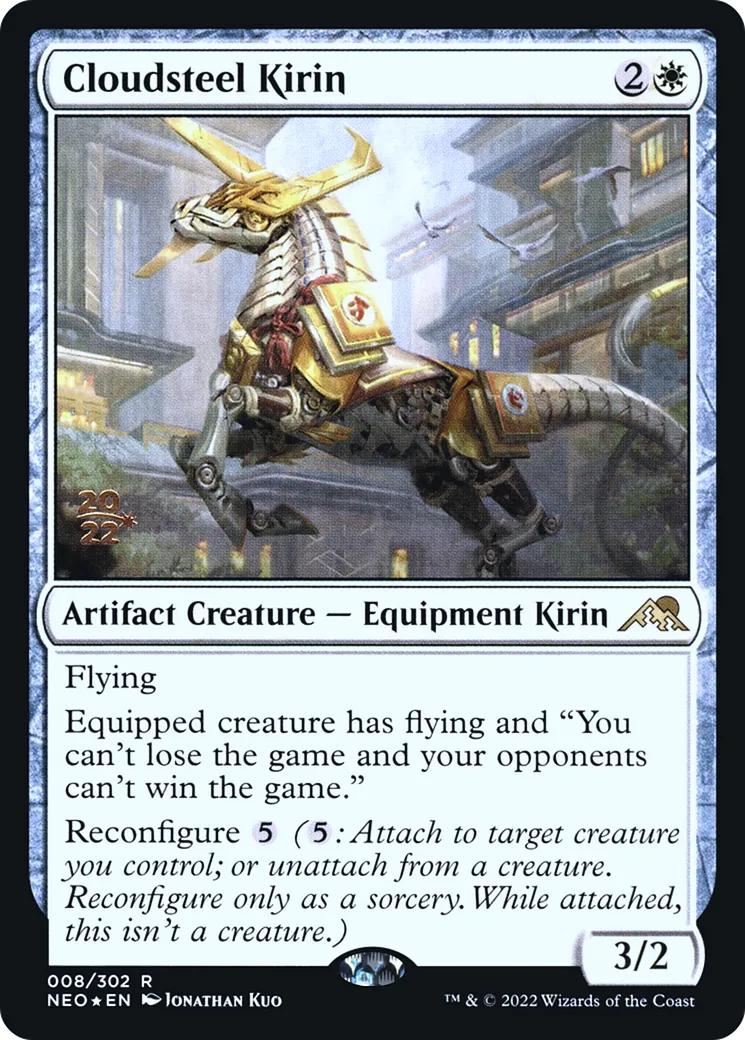 Kirin de nuacier — Kamigawa: Neon Dynasty Promos — Magic: The Gathering