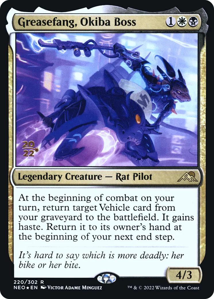 Graissecroc, caïd d'Okiba — Kamigawa: Neon Dynasty Promos — Magic: The Gathering