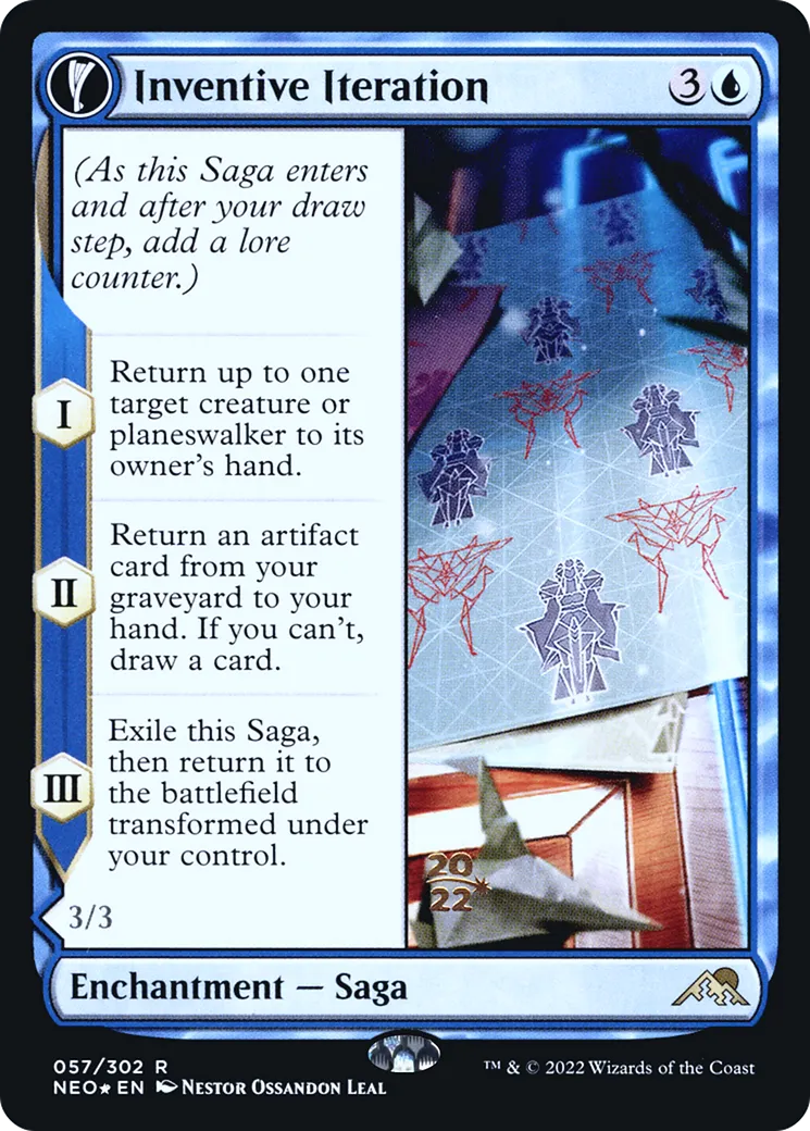 Itération inventive // Découverte vivante — Kamigawa: Neon Dynasty Promos — Magic: The Gathering