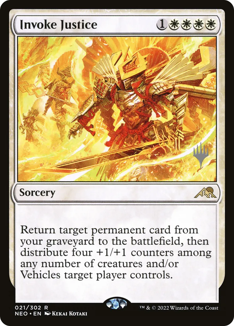 Invocation de la justice — Kamigawa: Neon Dynasty Promos — Magic: The Gathering