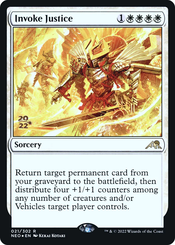 Invocation de la justice — Kamigawa: Neon Dynasty Promos — Magic: The Gathering