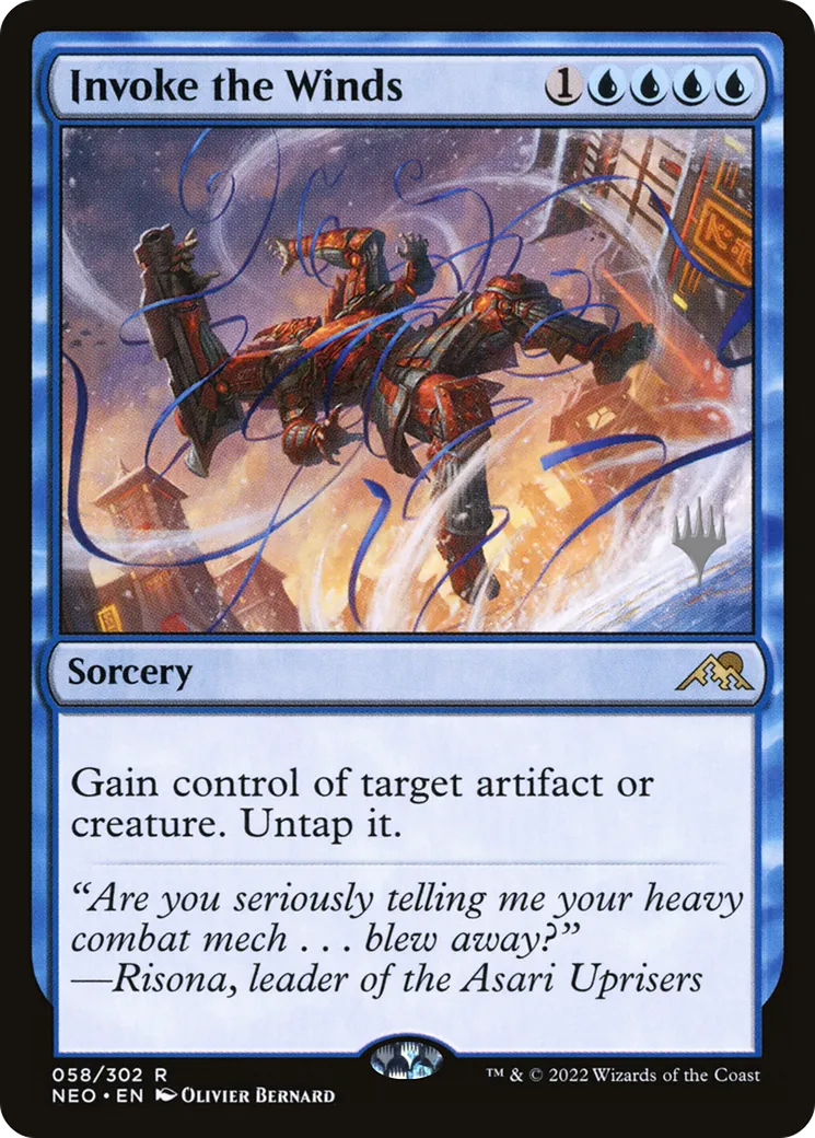 Invocation des vents — Kamigawa: Neon Dynasty Promos — Magic: The Gathering