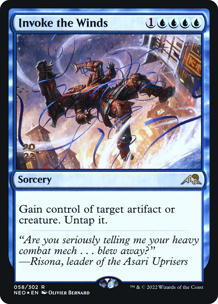 Invocation des vents — Kamigawa: Neon Dynasty Promos — Magic: The Gathering