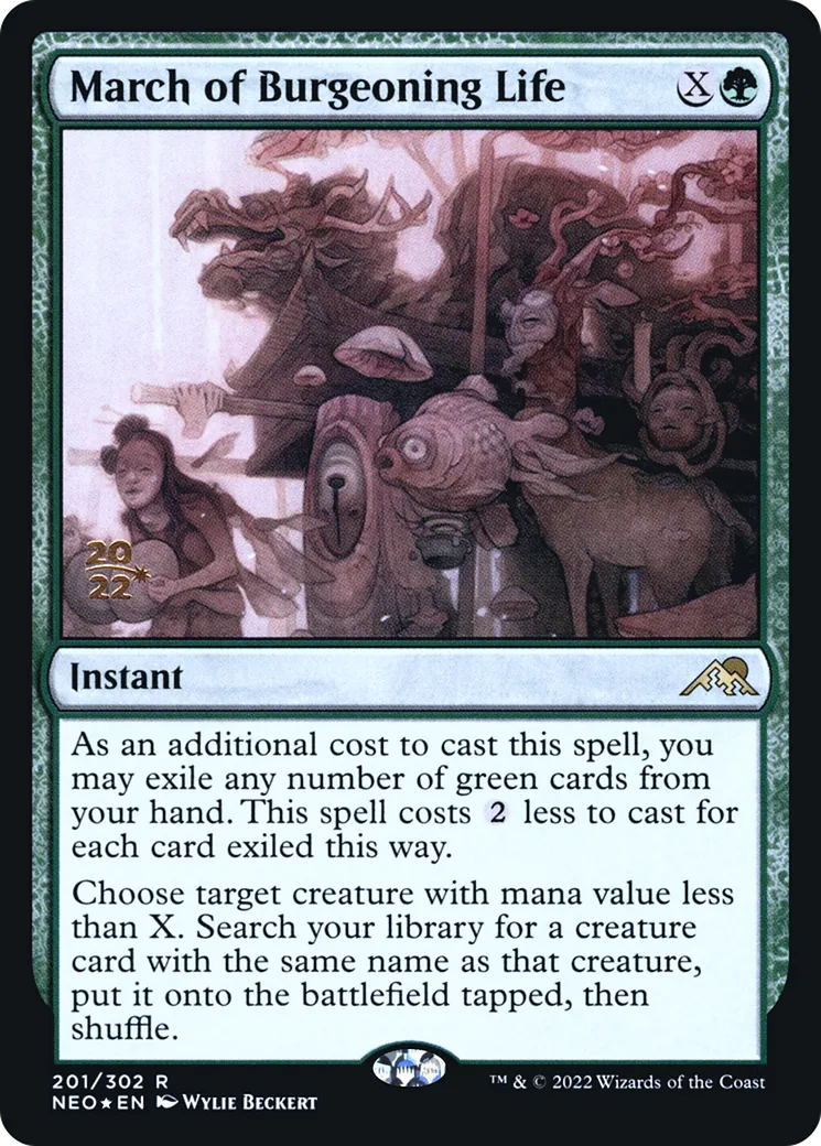 Marche de la vie naissante — Kamigawa: Neon Dynasty Promos — Magic: The Gathering