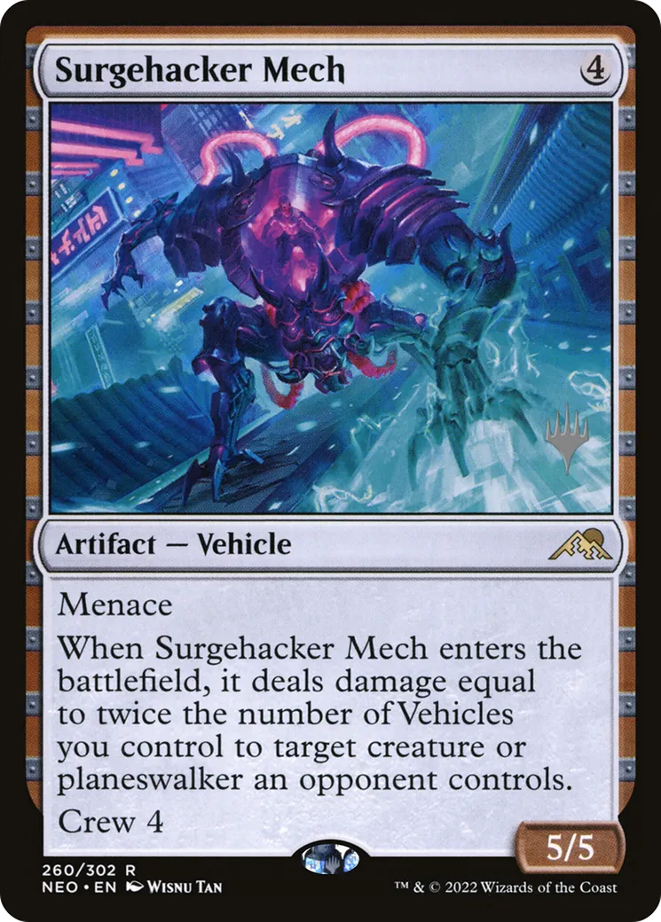 Surgehacker Mech — Kamigawa: Neon Dynasty Promos — Magic: The Gathering
