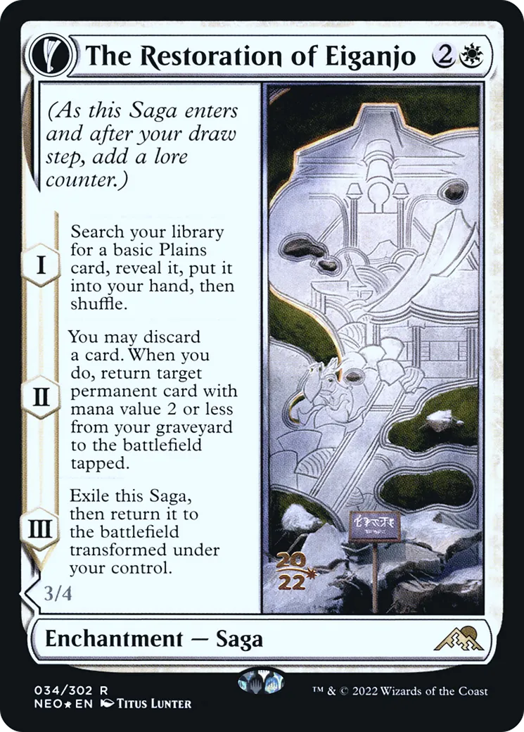 Restauration d'Eiganjo // Architecte de la restauration — Kamigawa: Neon Dynasty Promos — Magic: The Gathering