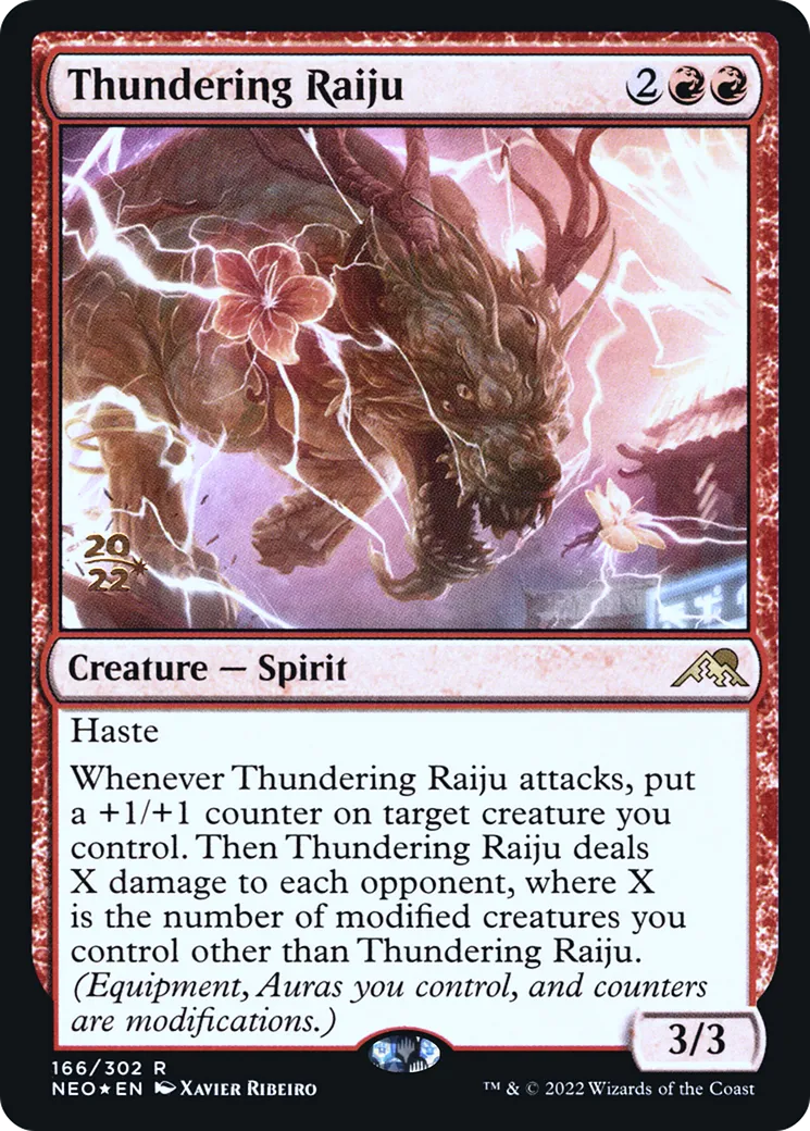Thundering Raiju — Kamigawa: Neon Dynasty Promos — Magic: The Gathering