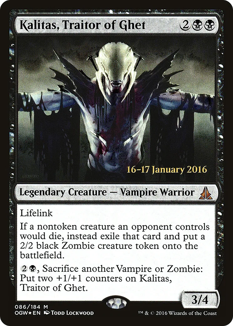 Kalitas, traître des Ghet from Oath of the Gatewatch Promos - Magic: The Gathering