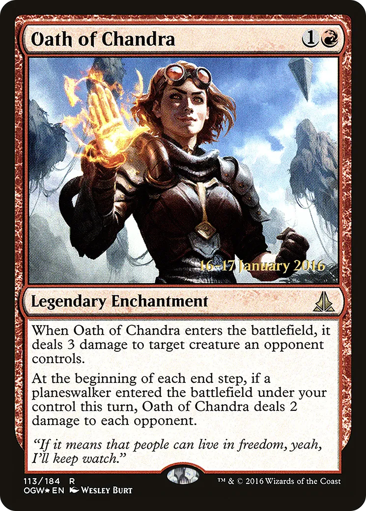 Serment de Chandra — Oath of the Gatewatch Promos — Magic: The Gathering