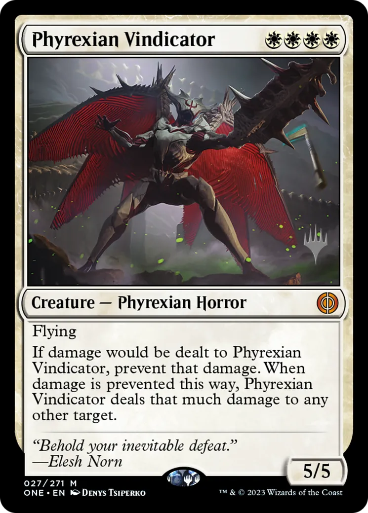 Phyrexian Vindicator — Phyrexia: All Will Be One Promos — Magic: The Gathering