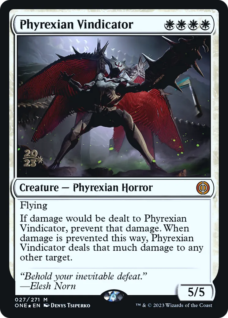 Phyrexian Vindicator — Phyrexia: All Will Be One Promos — Magic: The Gathering