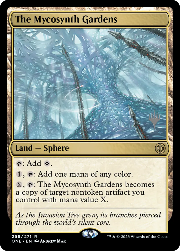 The Mycosynth Gardens from Phyrexia: All Will Be One Promos - Magic: The Gathering