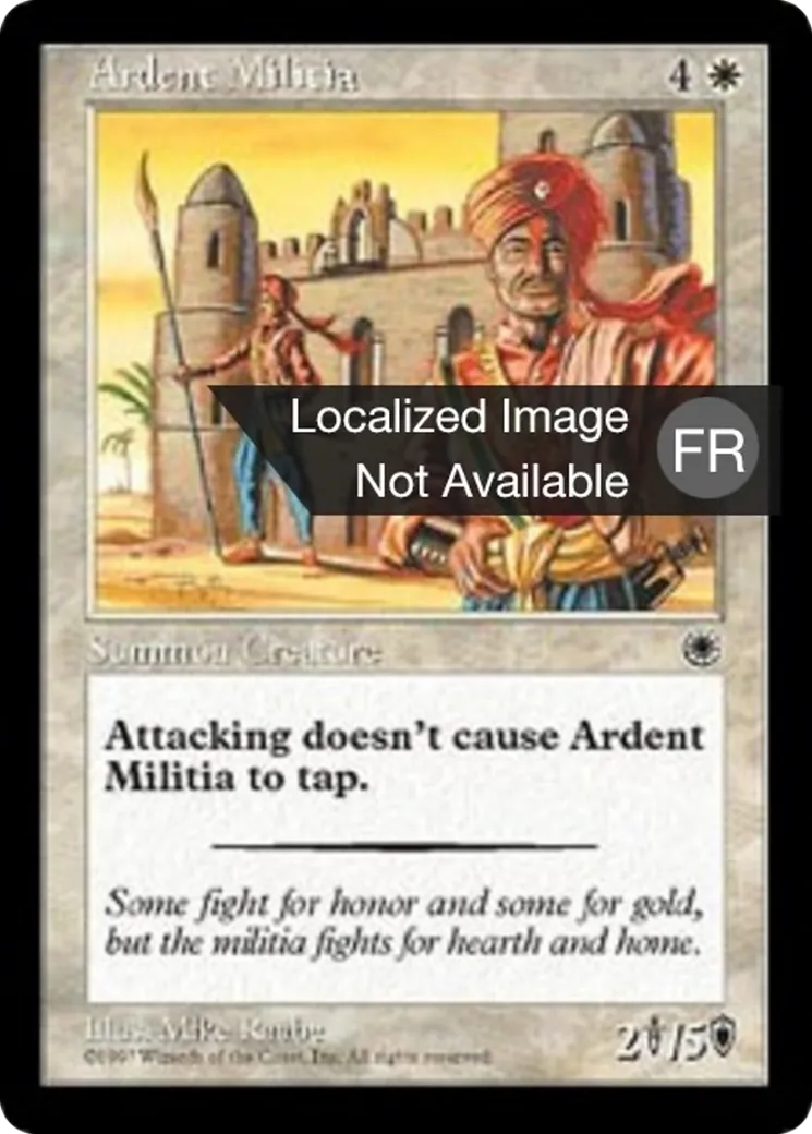 Milice ardente — Portal — Magic: The Gathering