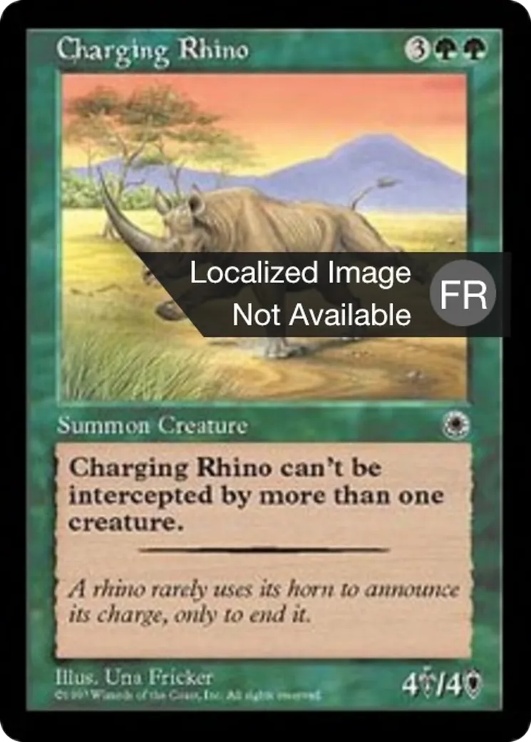 Rhinocéros fougueux — Portal — Magic: The Gathering