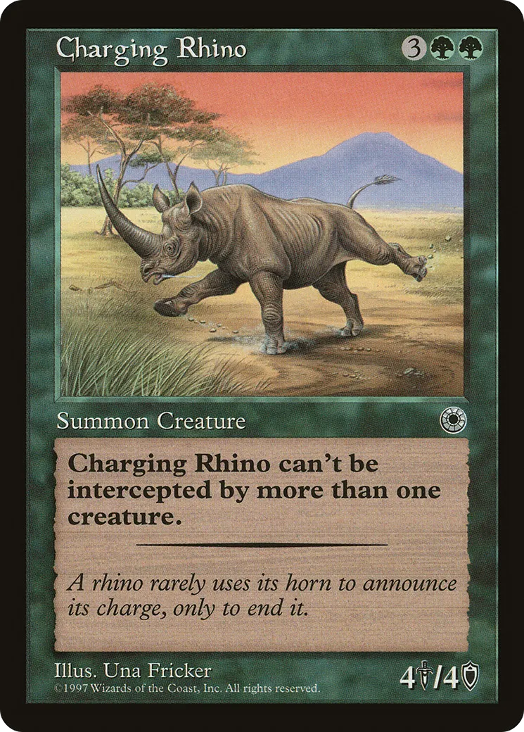 Charging Rhino — Portal — Magic: The Gathering