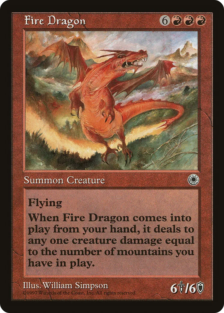 Fire Dragon — Portal — Magic: The Gathering
