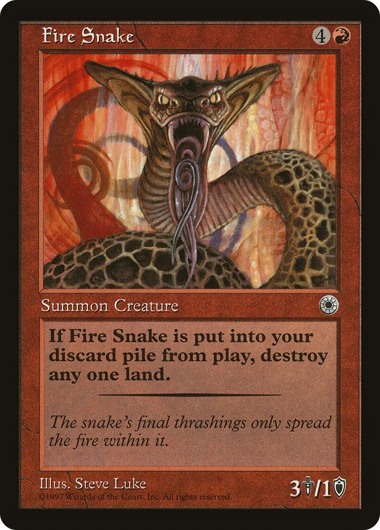 Fire Snake — Portal — Magic: The Gathering