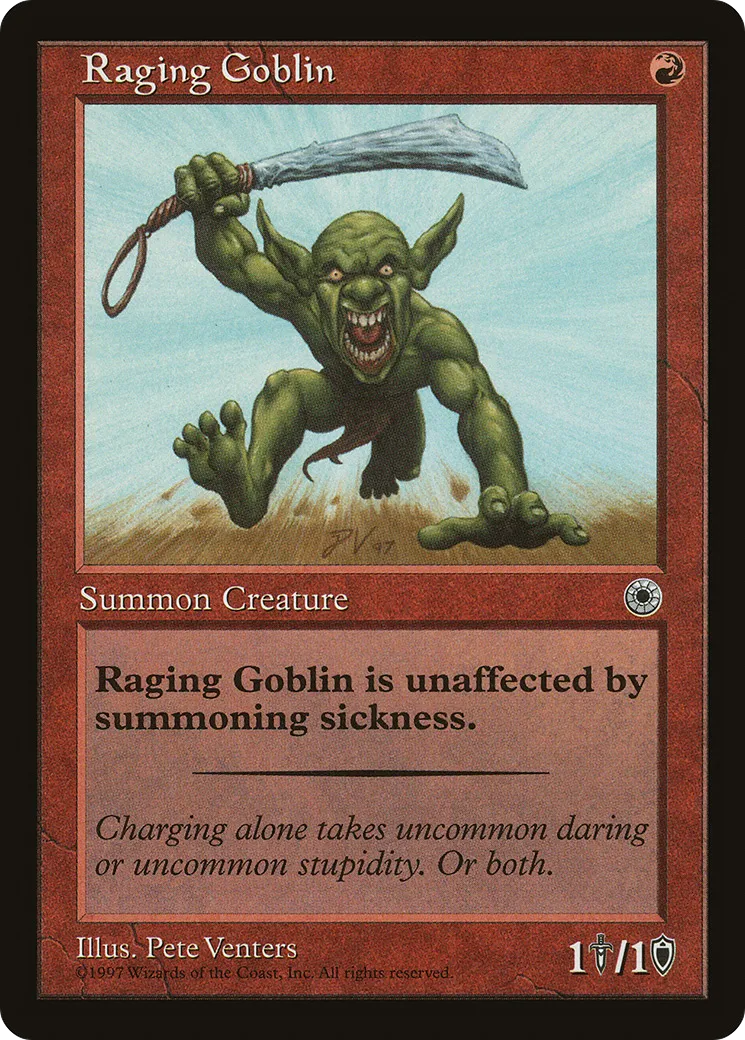 Raging Goblin — Portal — Magic: The Gathering