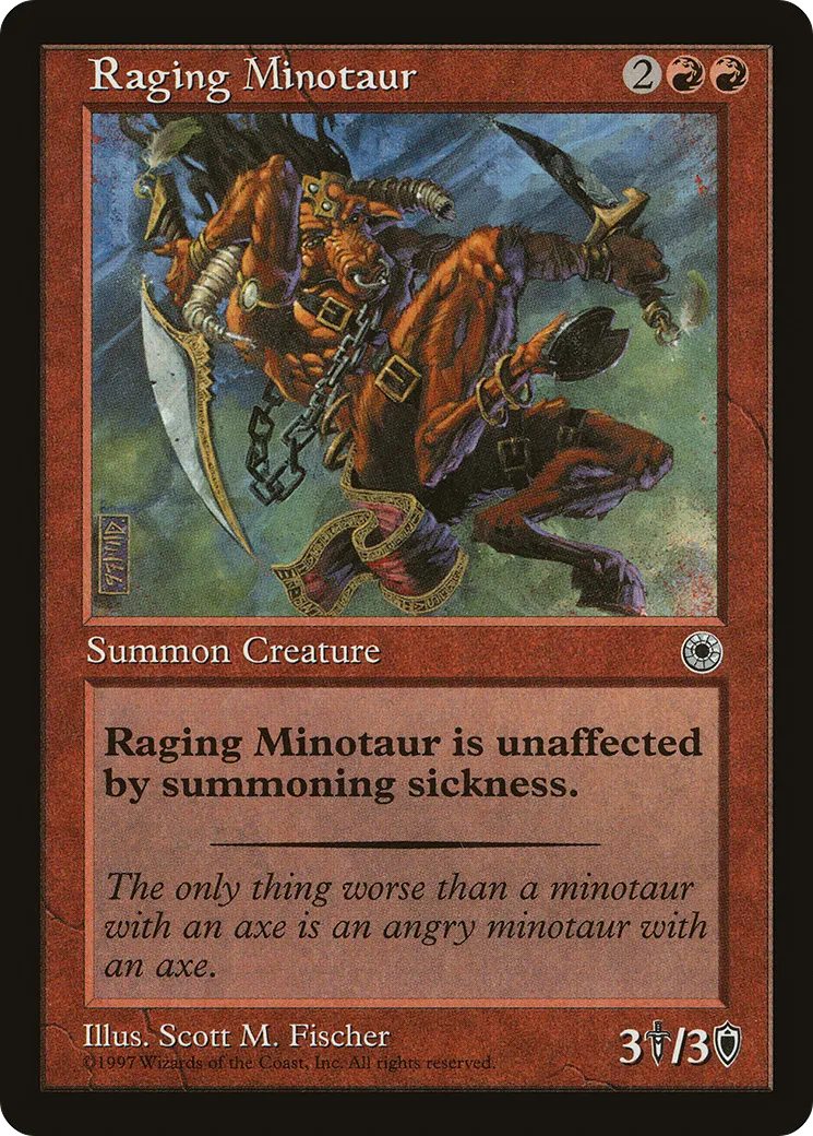 Raging Minotaur — Portal — Magic: The Gathering