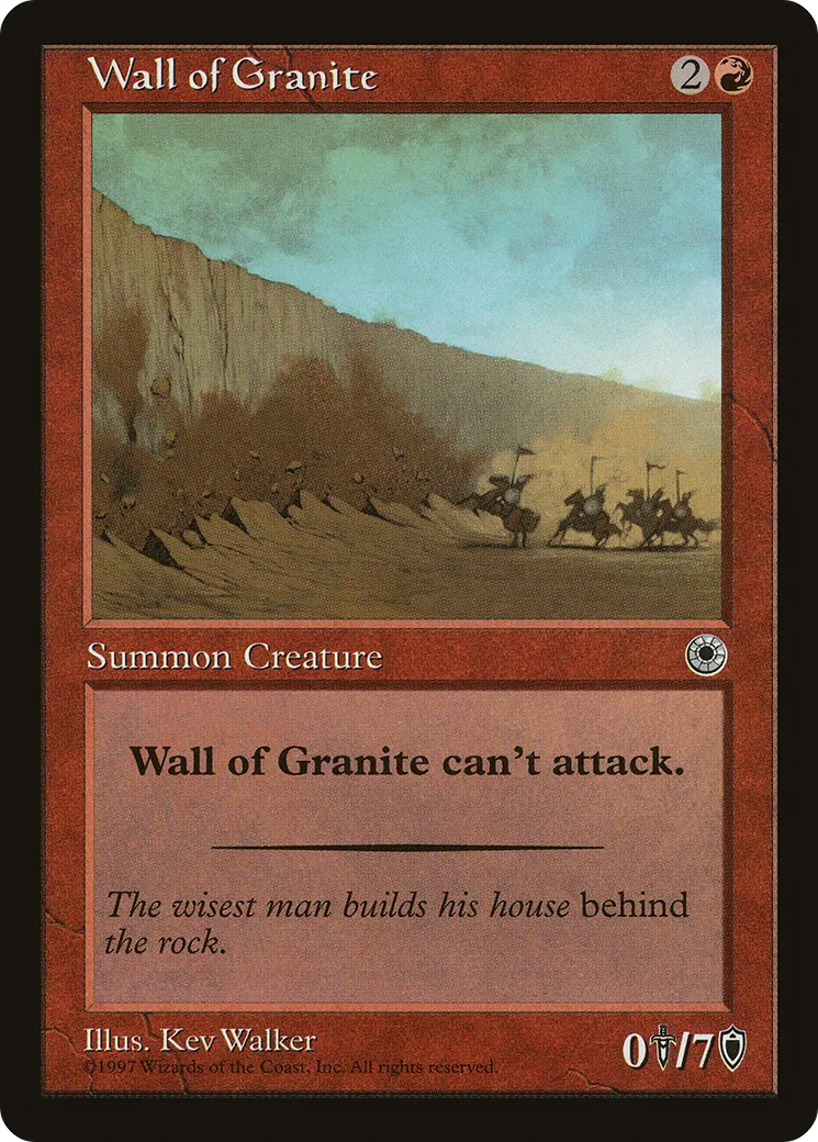 Wall of Granite — Portal — Magic: The Gathering