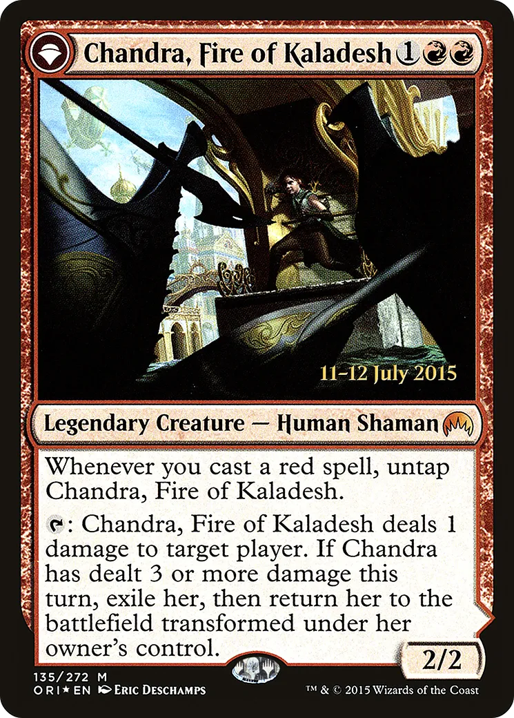 Chandra, Fire of Kaladesh // Chandra, Roaring Flame — Magic Origins Promos — Magic: The Gathering
