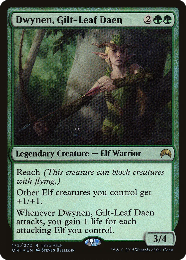 Dwynen, Gilt-Leaf Daen — Magic Origins Promos — Magic: The Gathering