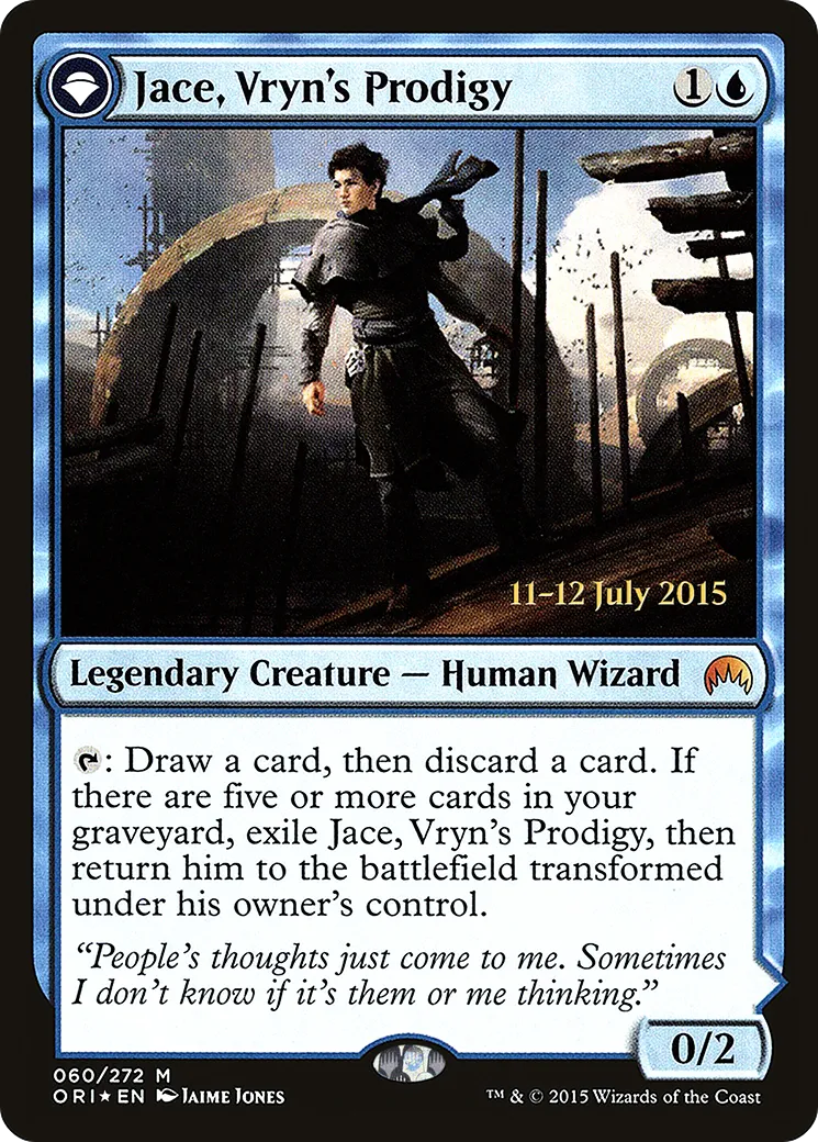 Jace, Vryn's Prodigy // Jace, Telepath Unbound from Magic Origins Promos - Magic: The Gathering