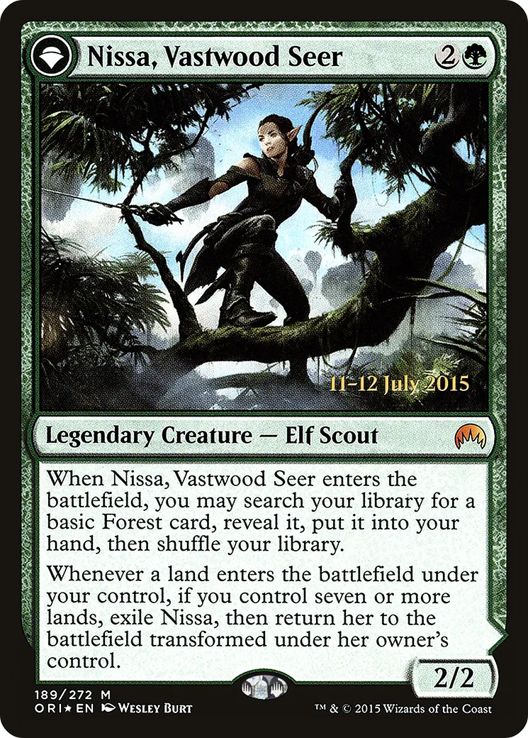 Nissa, voyante de Vastebois // Nissa, sage animiste — Magic Origins Promos — Magic: The Gathering