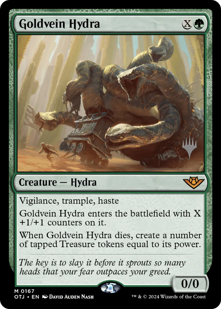Goldvein Hydra — Outlaws of Thunder Junction Promos — Magic: The Gathering
