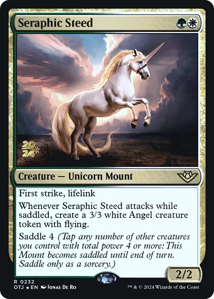 Destrier séraphique — Outlaws of Thunder Junction Promos — Magic: The Gathering