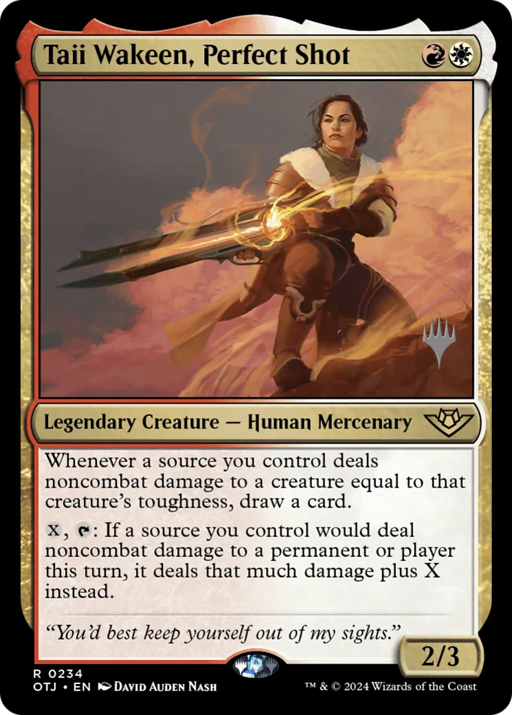 Taii Wakeen, Perfect Shot — Outlaws of Thunder Junction Promos — Magic: The Gathering