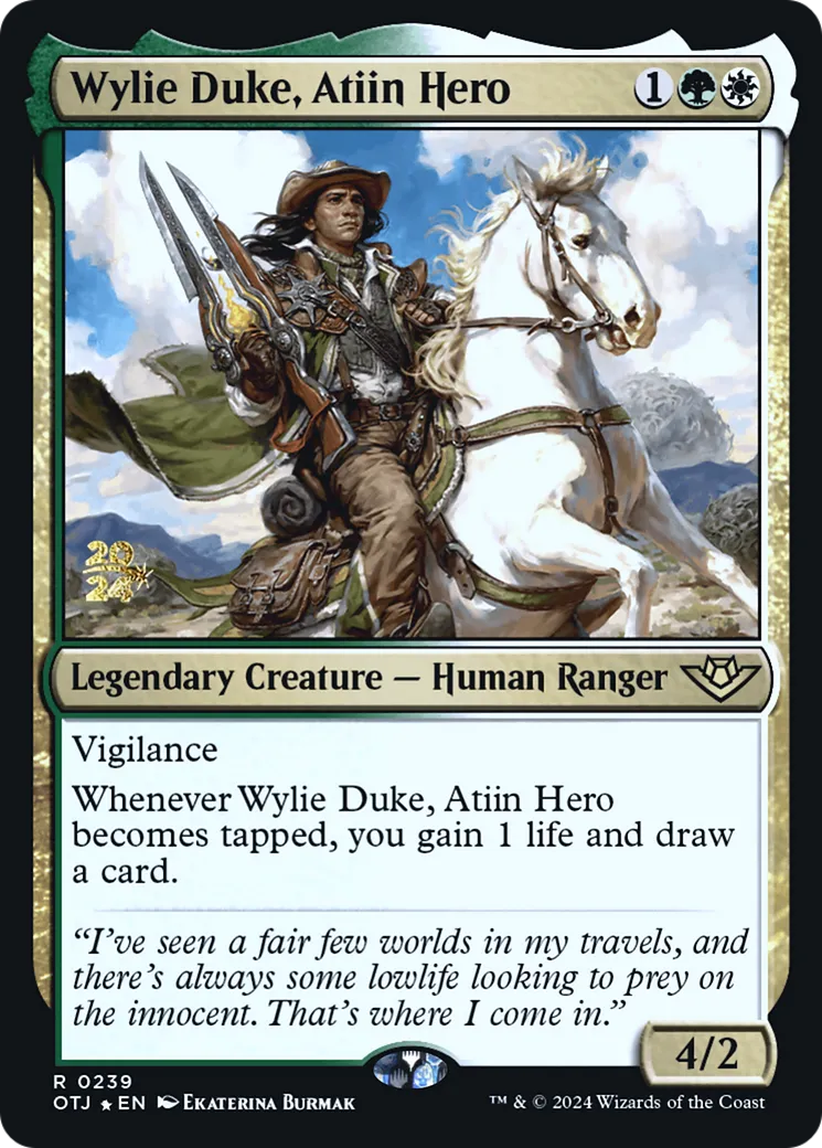 Wylie Duke, Atiin Hero — Outlaws of Thunder Junction Promos — Magic: The Gathering