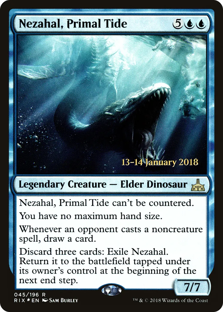 Nezahal, Primal Tide — Rivals of Ixalan Promos — Magic: The Gathering