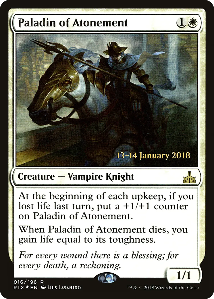 Paladin de l'expiation — Rivals of Ixalan Promos — Magic: The Gathering
