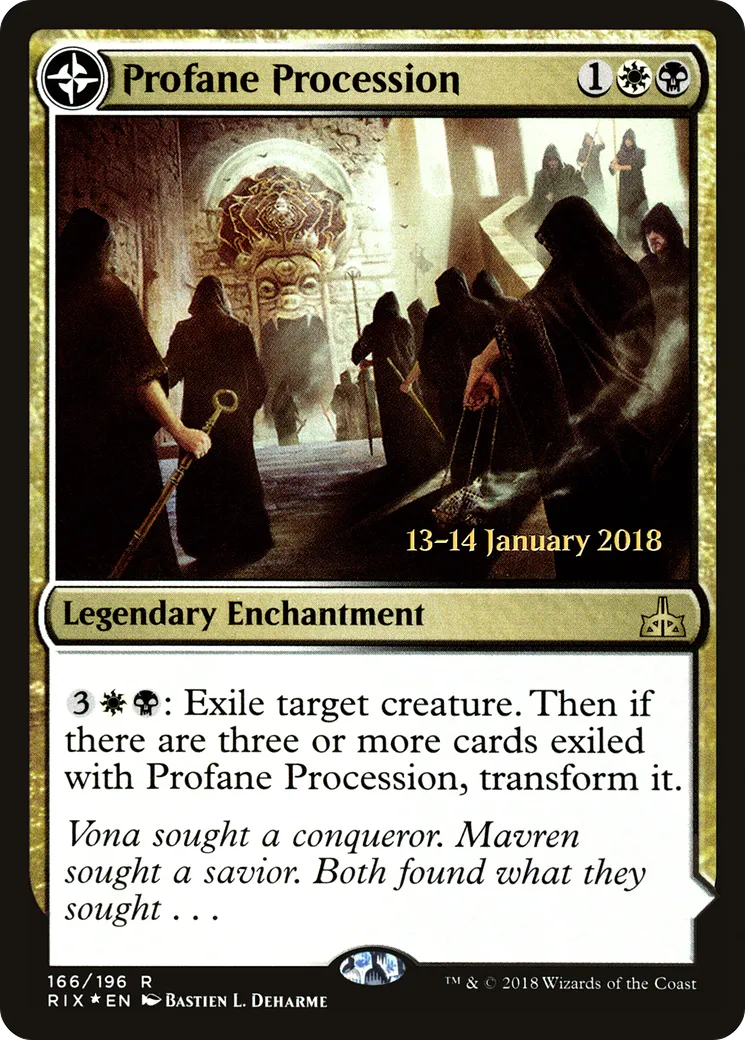 Profane Procession // Tomb of the Dusk Rose — Rivals of Ixalan Promos — Magic: The Gathering