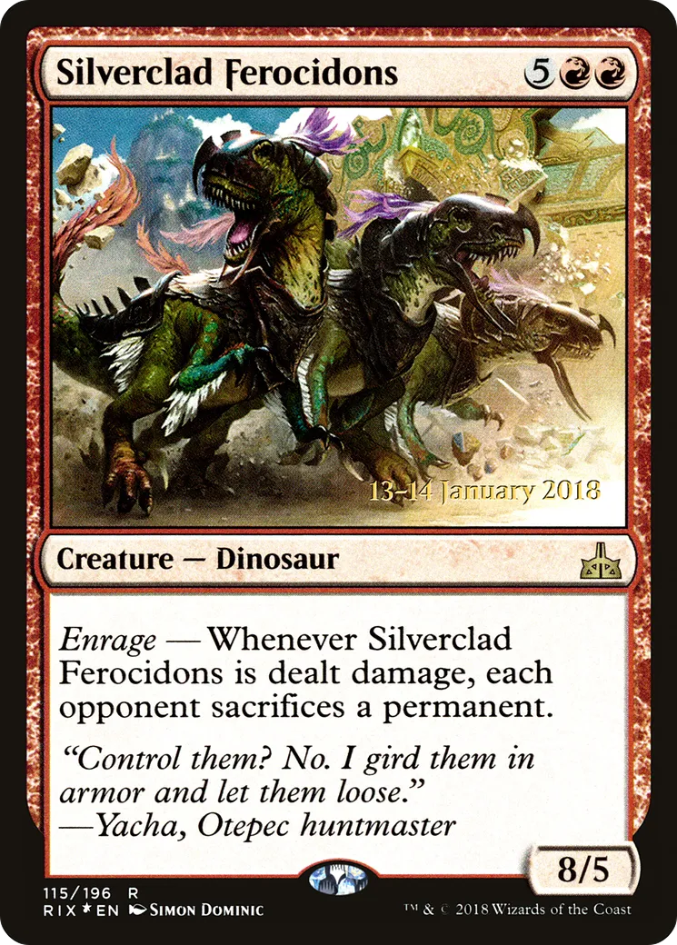 Férocidontes plaqués d'argent — Rivals of Ixalan Promos — Magic: The Gathering