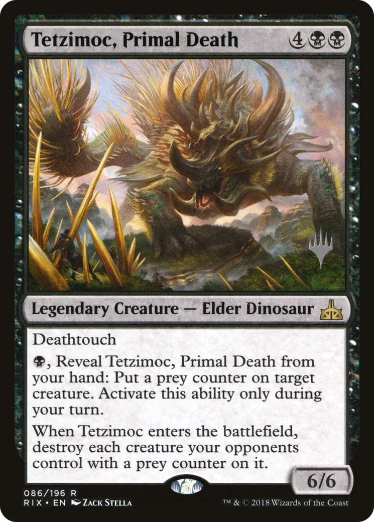 Tetzimoc, Primal Death — Rivals of Ixalan Promos — Magic: The Gathering