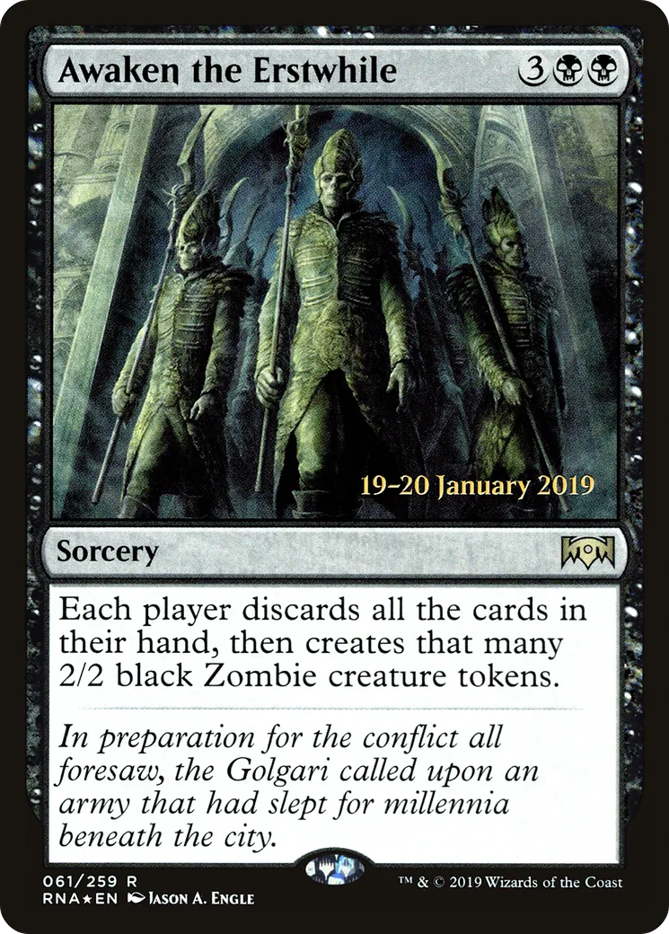 Awaken the Erstwhile — Ravnica Allegiance Promos — Magic: The Gathering