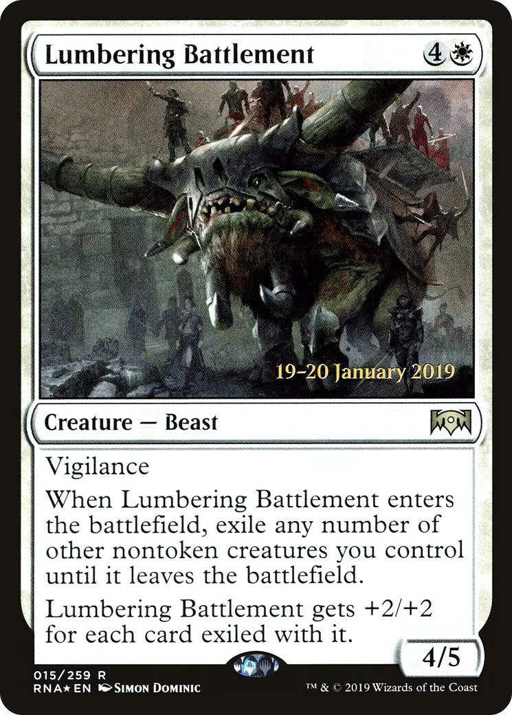 Lumbering Battlement — Ravnica Allegiance Promos — Magic: The Gathering