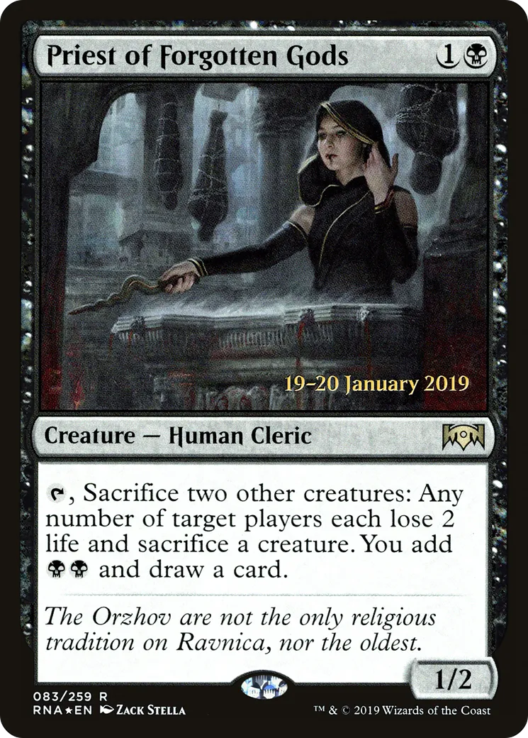Priest of Forgotten Gods — Ravnica Allegiance Promos — Magic: The Gathering