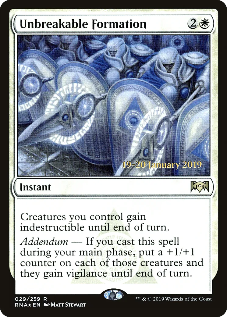 Unbreakable Formation — Ravnica Allegiance Promos — Magic: The Gathering
