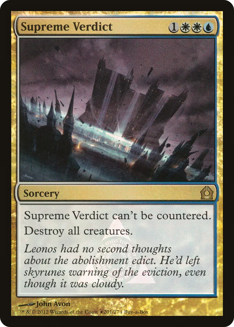 Supreme Verdict — Return to Ravnica Promos — Magic: The Gathering