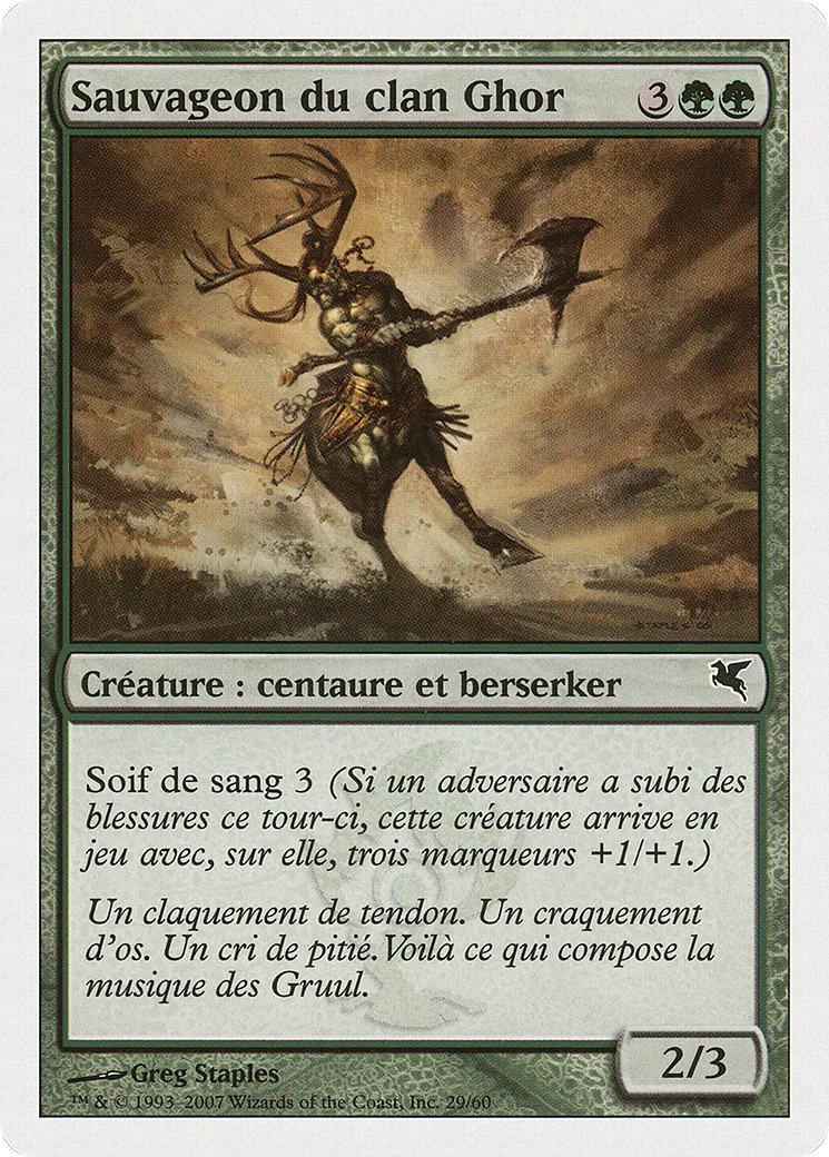 Sauvageon du clan Ghor — Salvat 2005 — Magic: The Gathering